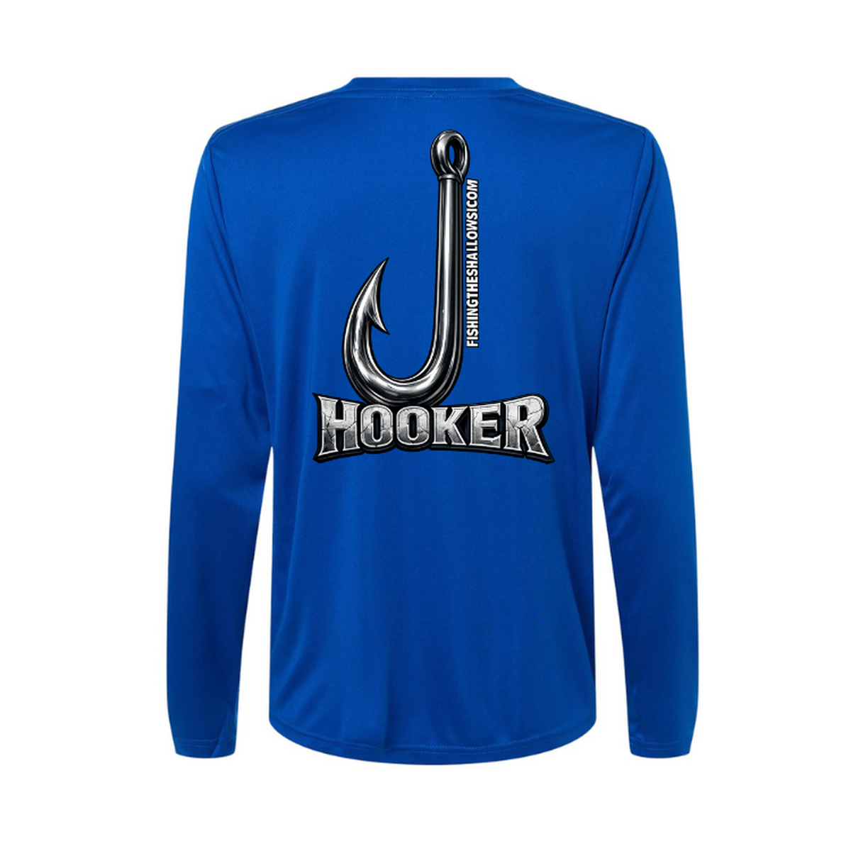 Hooker – Women's Long Sleeve in True Royal - back view