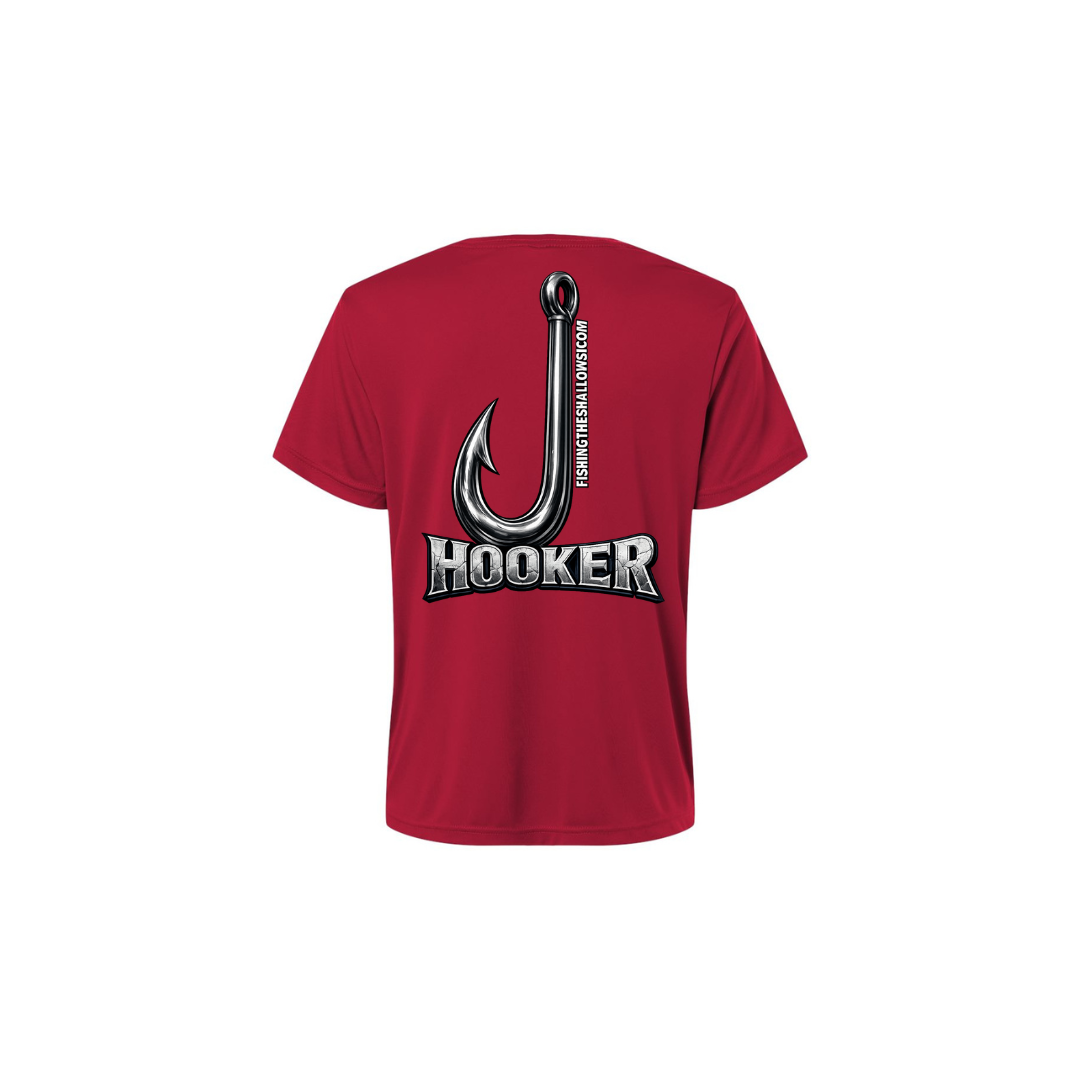 Hooker – Women's Short Sleeve in Classic Red - back view