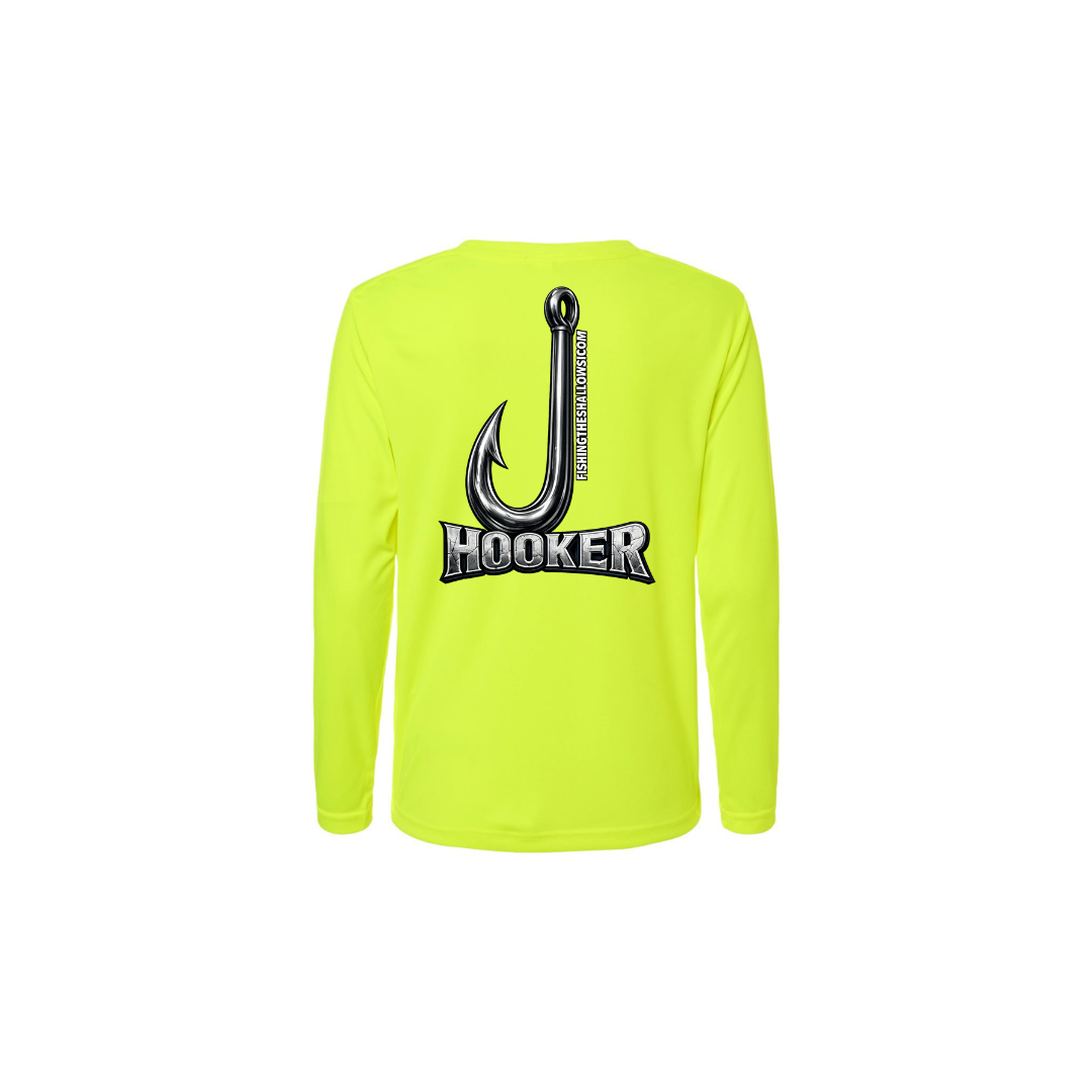 Hooker – Women's Long Sleeve in Safety Yellow - back view