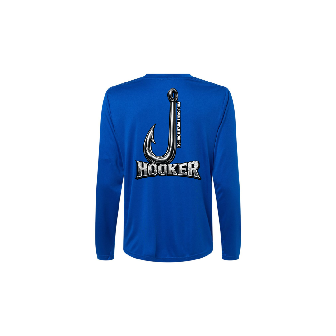 Hooker – Women's Long Sleeve in True Royal - back view