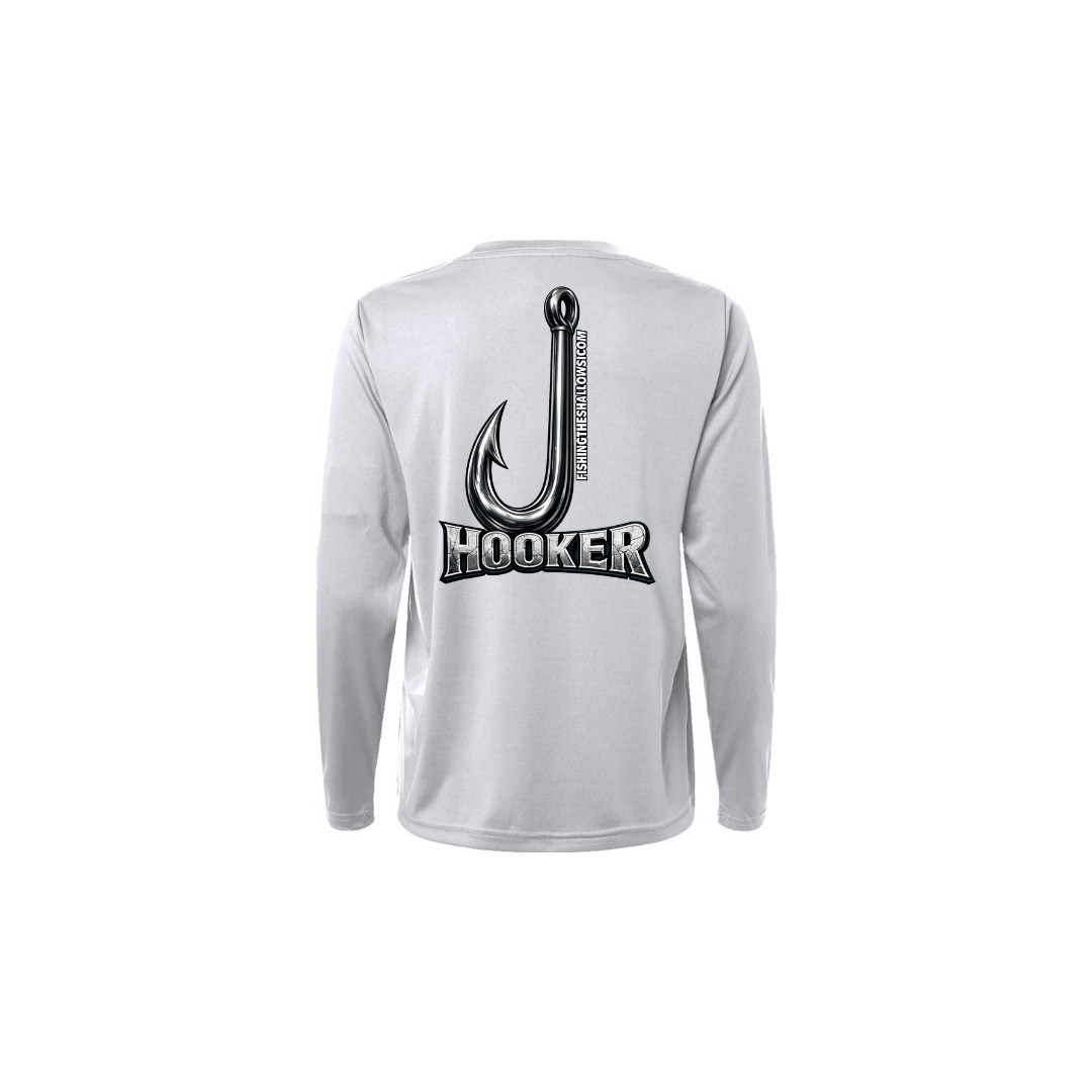 Hooker – Women's Long Sleeve in Platinum - back view