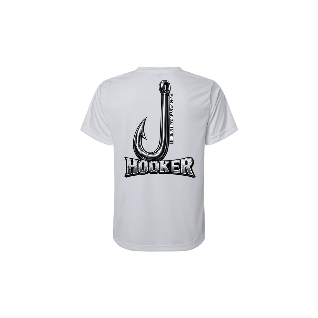 Hooker – Women's Short Sleeve in Platinum - back view