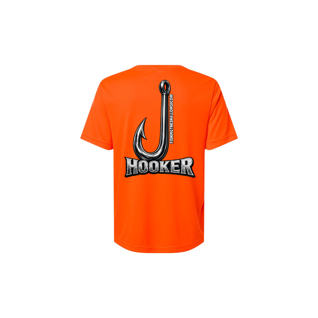 Hooker – Women's Short Sleeve in Safety Orange - back view