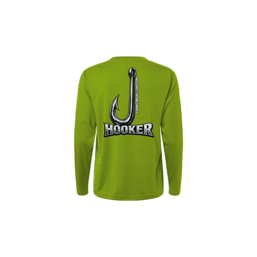Hooker – Women's Long Sleeve in Acid Green - back view