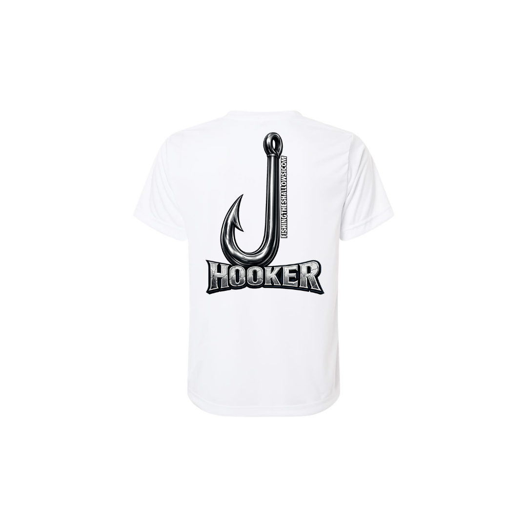 Hooker – Women's Short Sleeve in White - back view