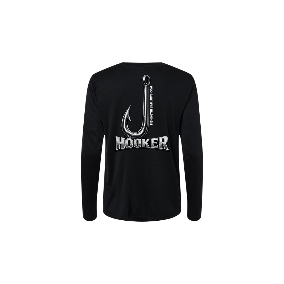 Hooker – Women's Long Sleeve in Black - back view
