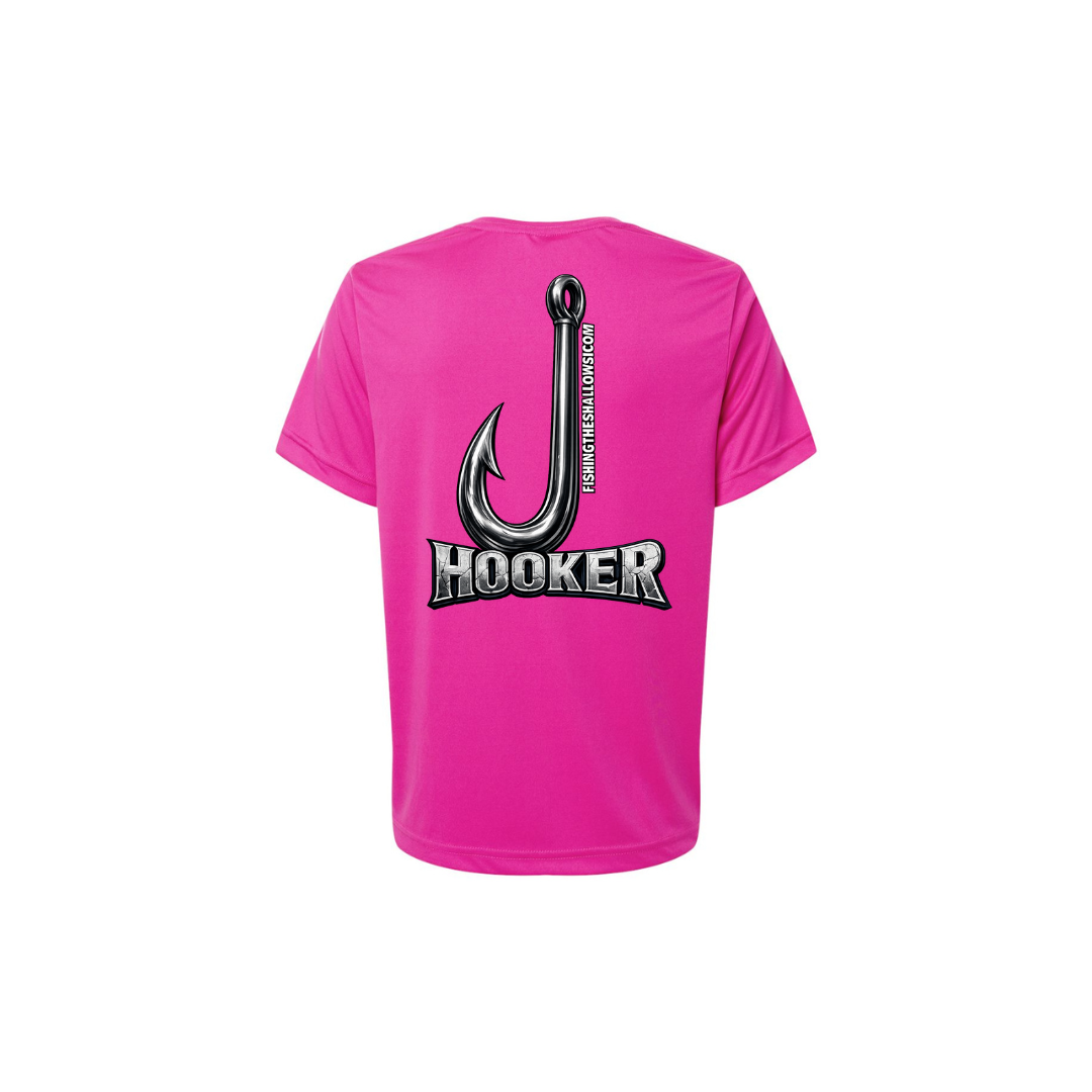 Hooker – Women's Short Sleeve in Bright Magenta - back view