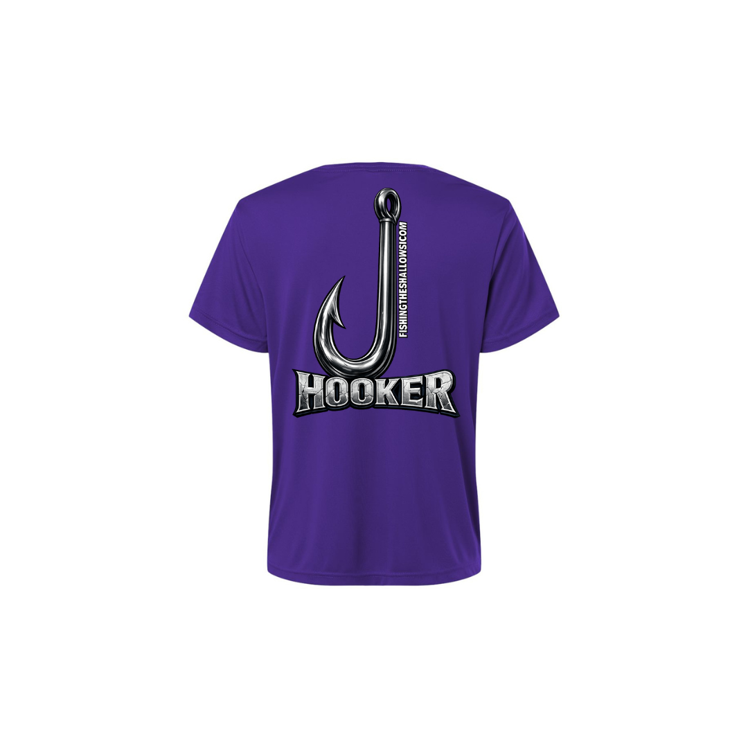 Hooker – Women's Short Sleeve in Campus Purple - back view