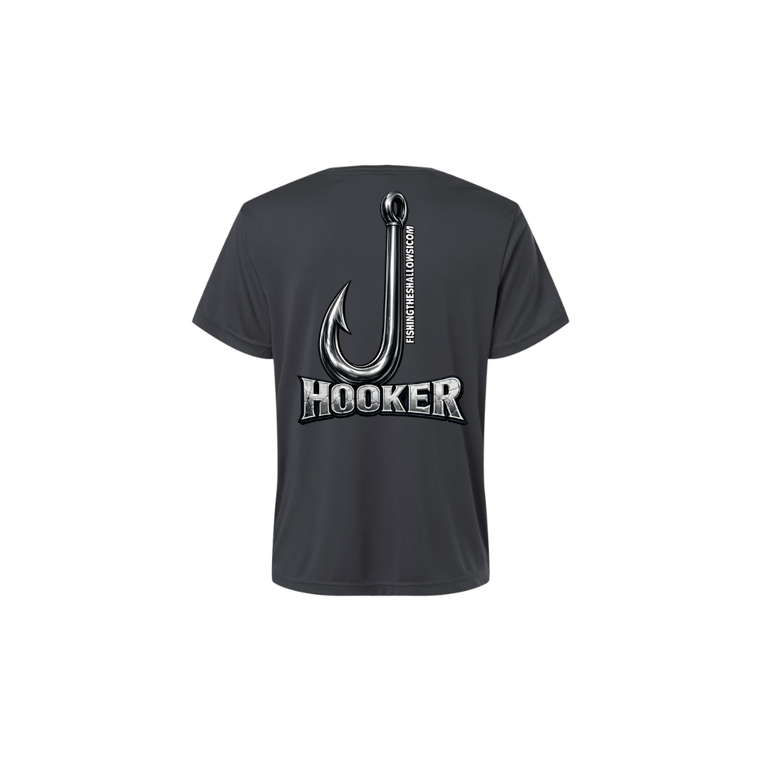 Hooker – Women's Short Sleeve in Carbon - back view