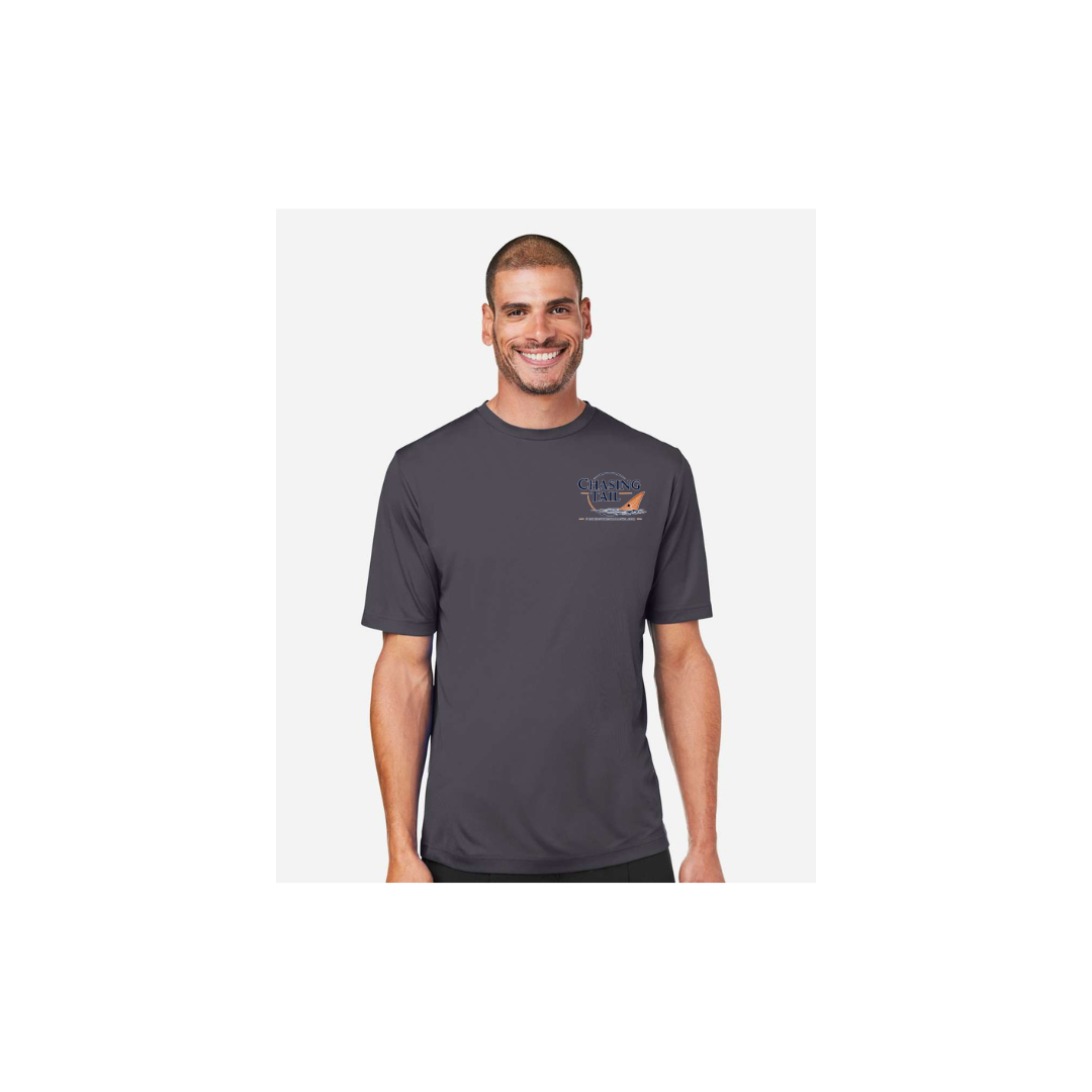 Dad and Son – Men's Short Sleeve in Carbon - front logo view