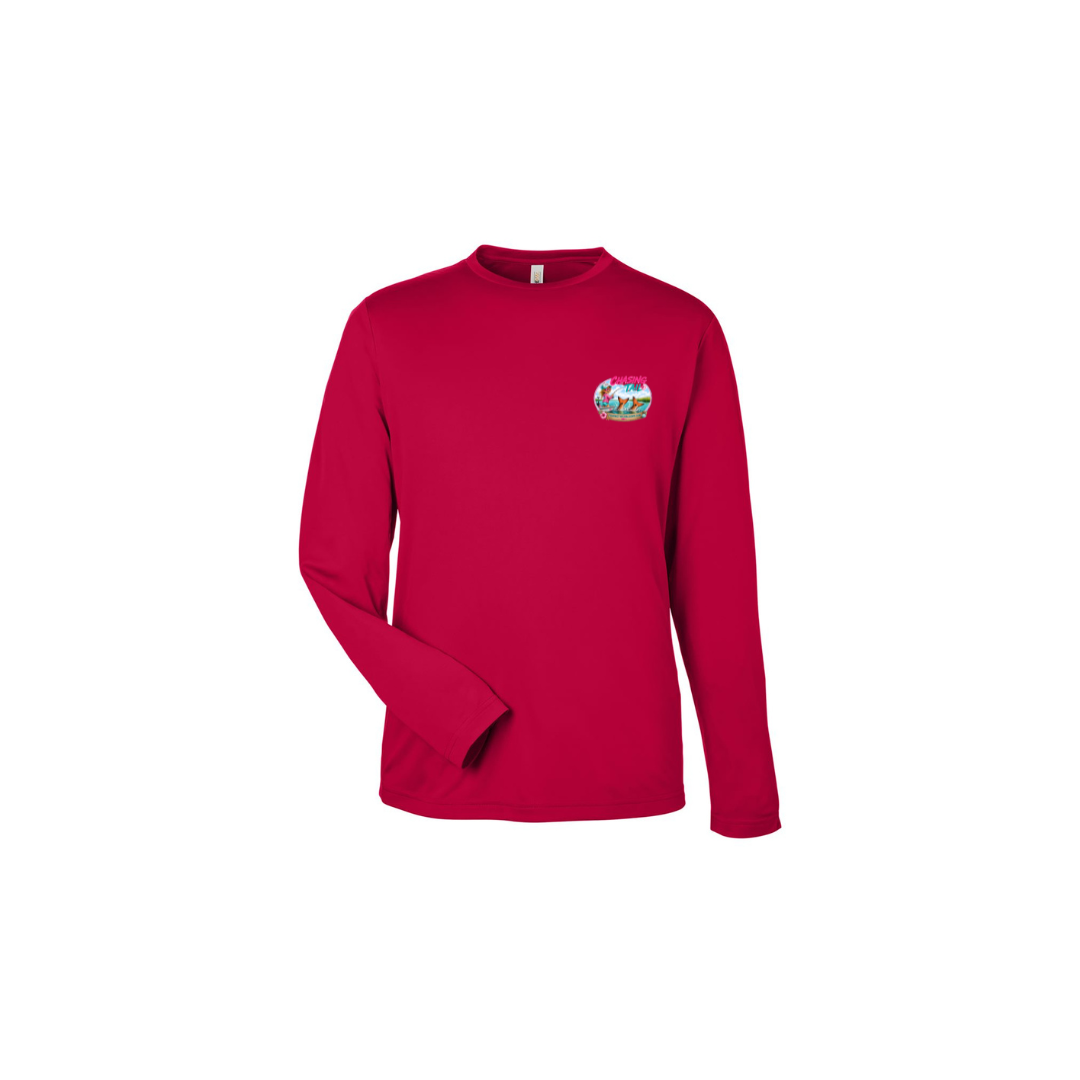 Girl Games – Girls Long Sleeve in Classic Red - front logo view