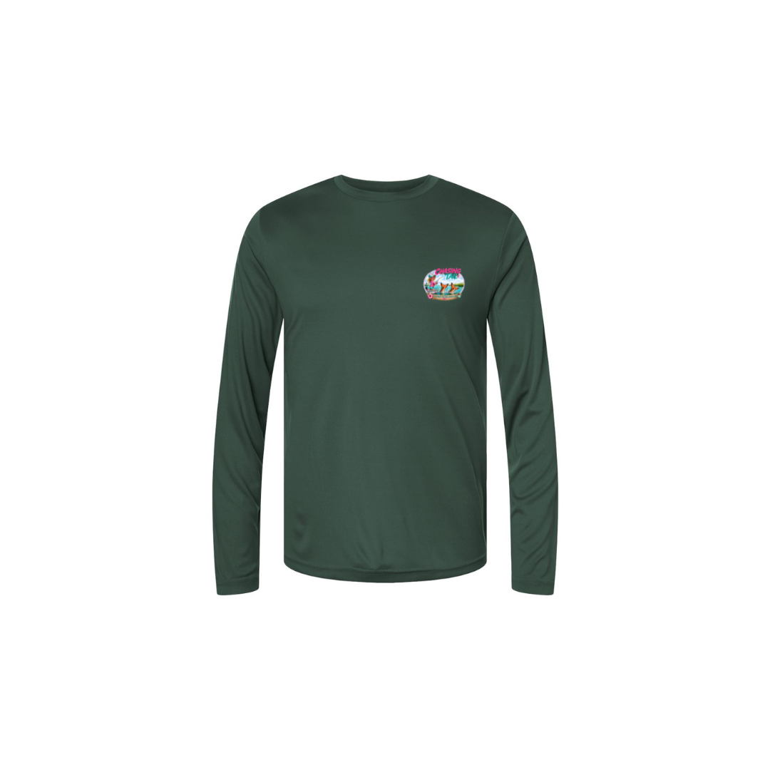 Girl Games – Girls Long Sleeve in Forest - front logo view