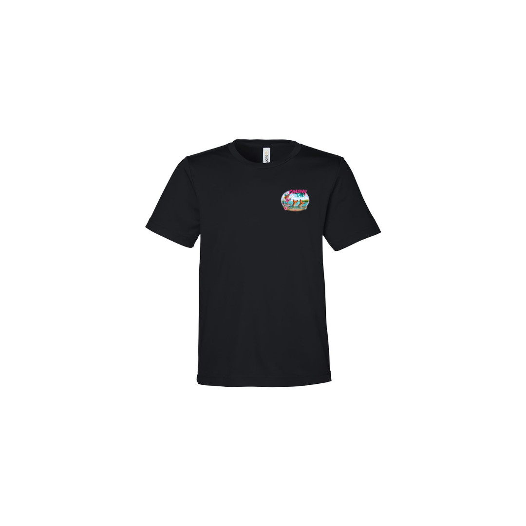 Girl Games – Girls Short Sleeve in Black - front logo view