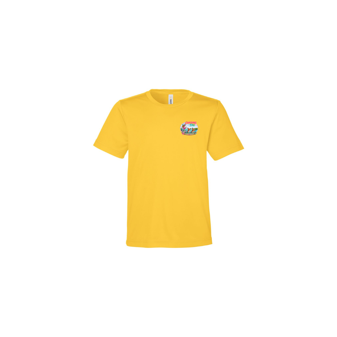 Best Friend Fishing – Girls Short Sleeve in Campus Gold - front logo view