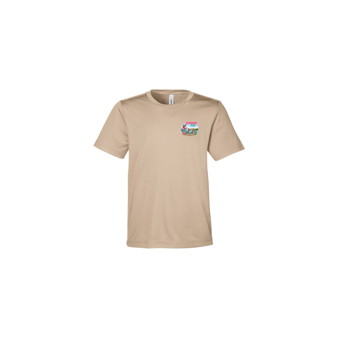 Best Friend Fishing – Girls Short Sleeve in Stone - front logo view