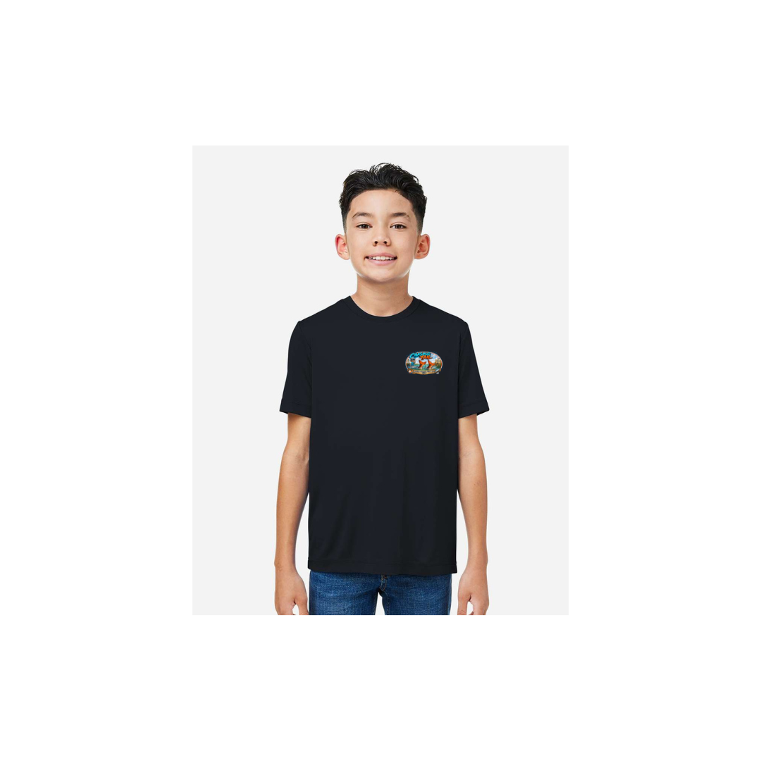 Dad and Son – Youth Short Sleeve in Black - front logo view