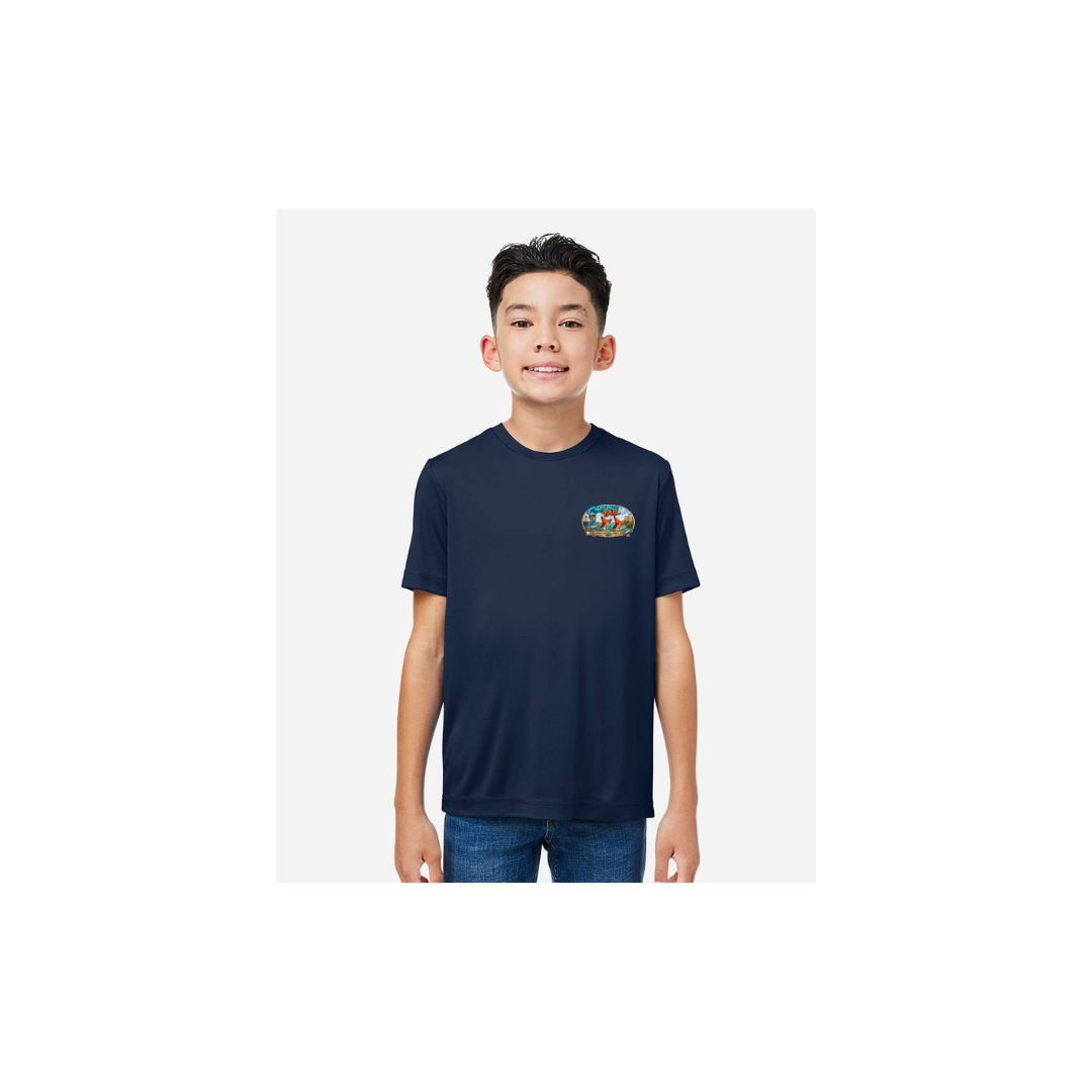 Dad and Son – Youth Short Sleeve in Classic Navy - front logo view