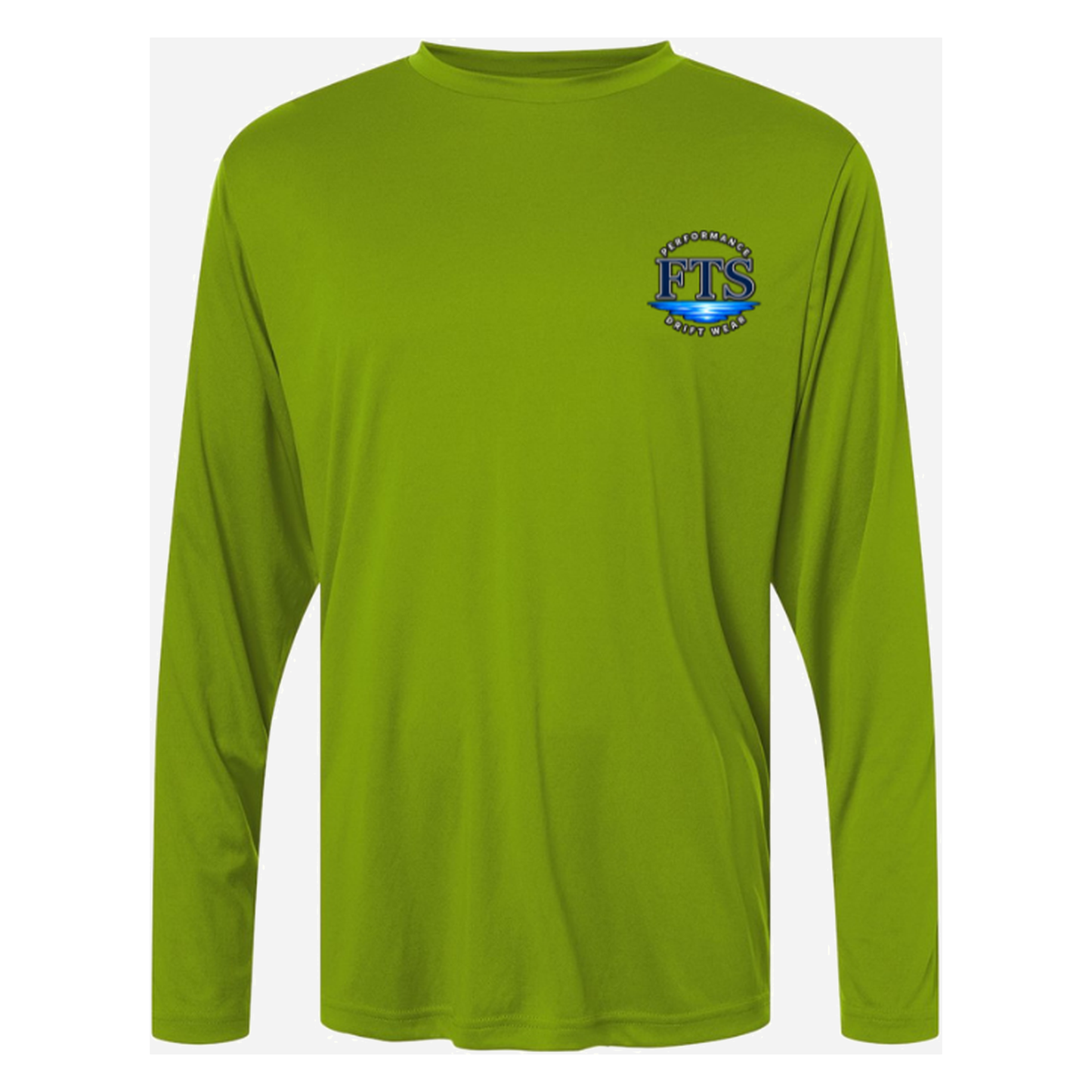Reel Addict – Men's Long Sleeve - Acid Green - Front