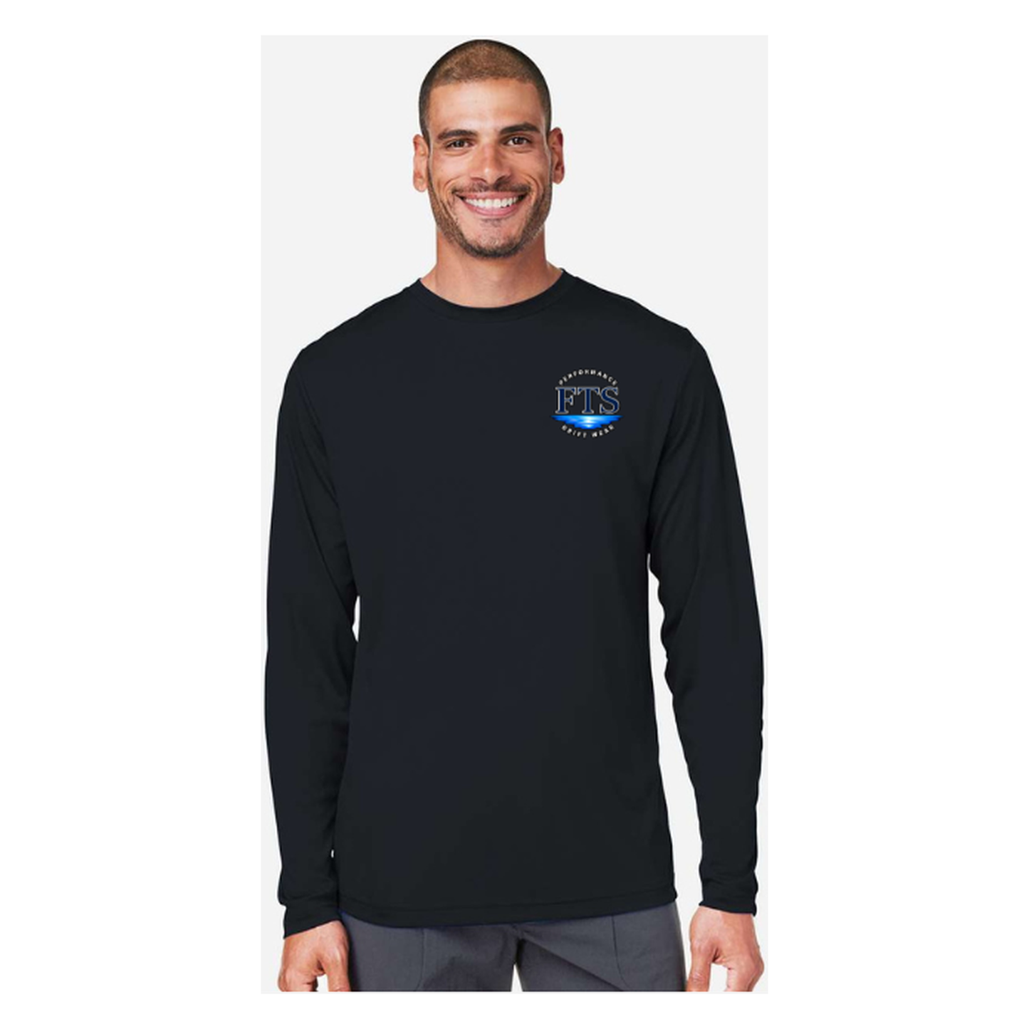 Florida Fisherman – Men's Long Sleeve - Black - Front