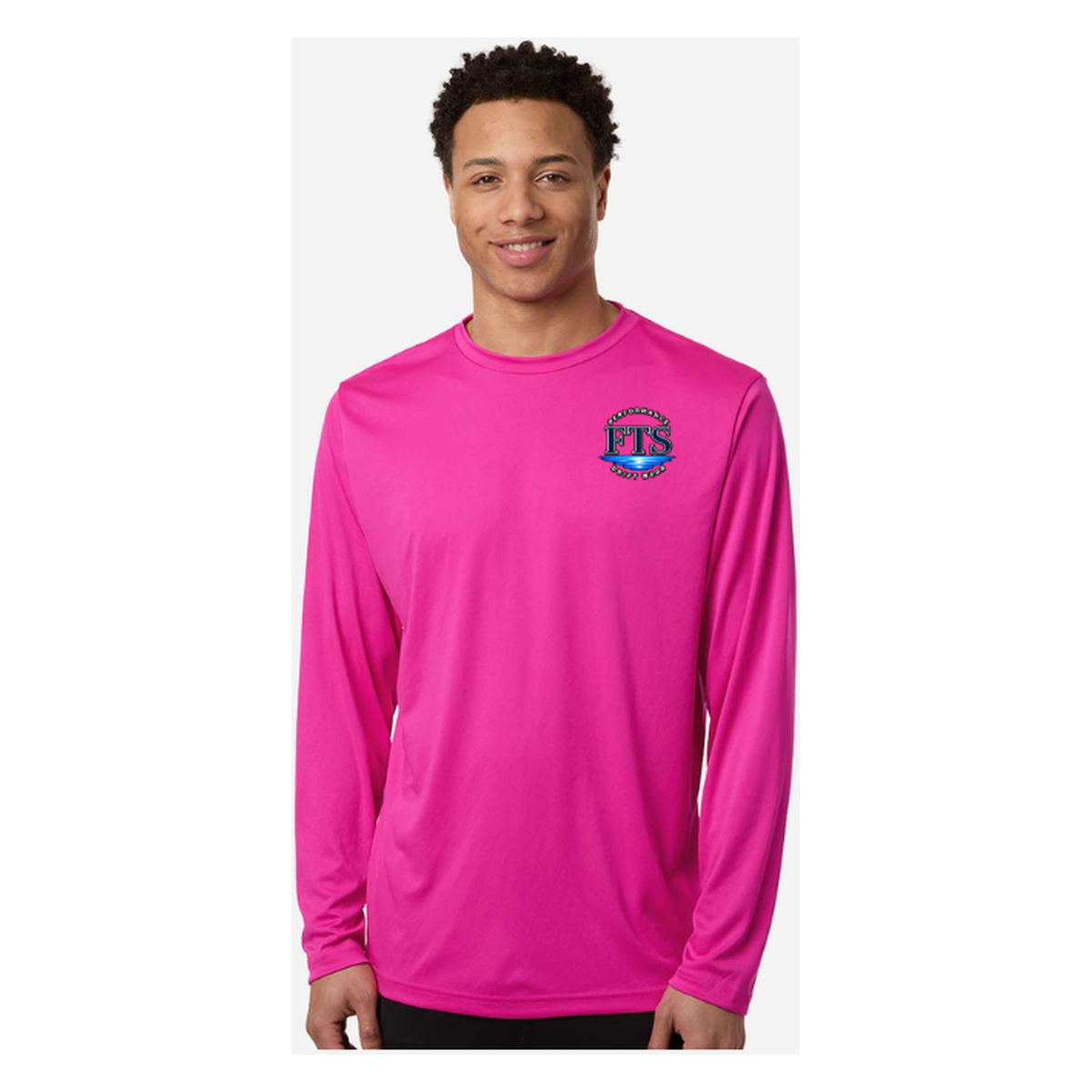 Florida Fisherman – Men's Long Sleeve - Bright Magenta - Front