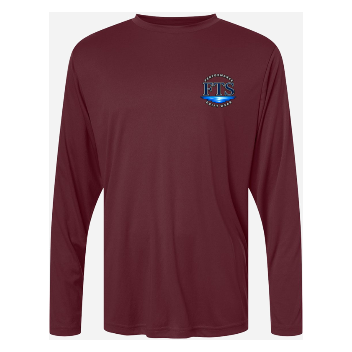 Florida Fisherman – Men's Long Sleeve - Burgundy - Front