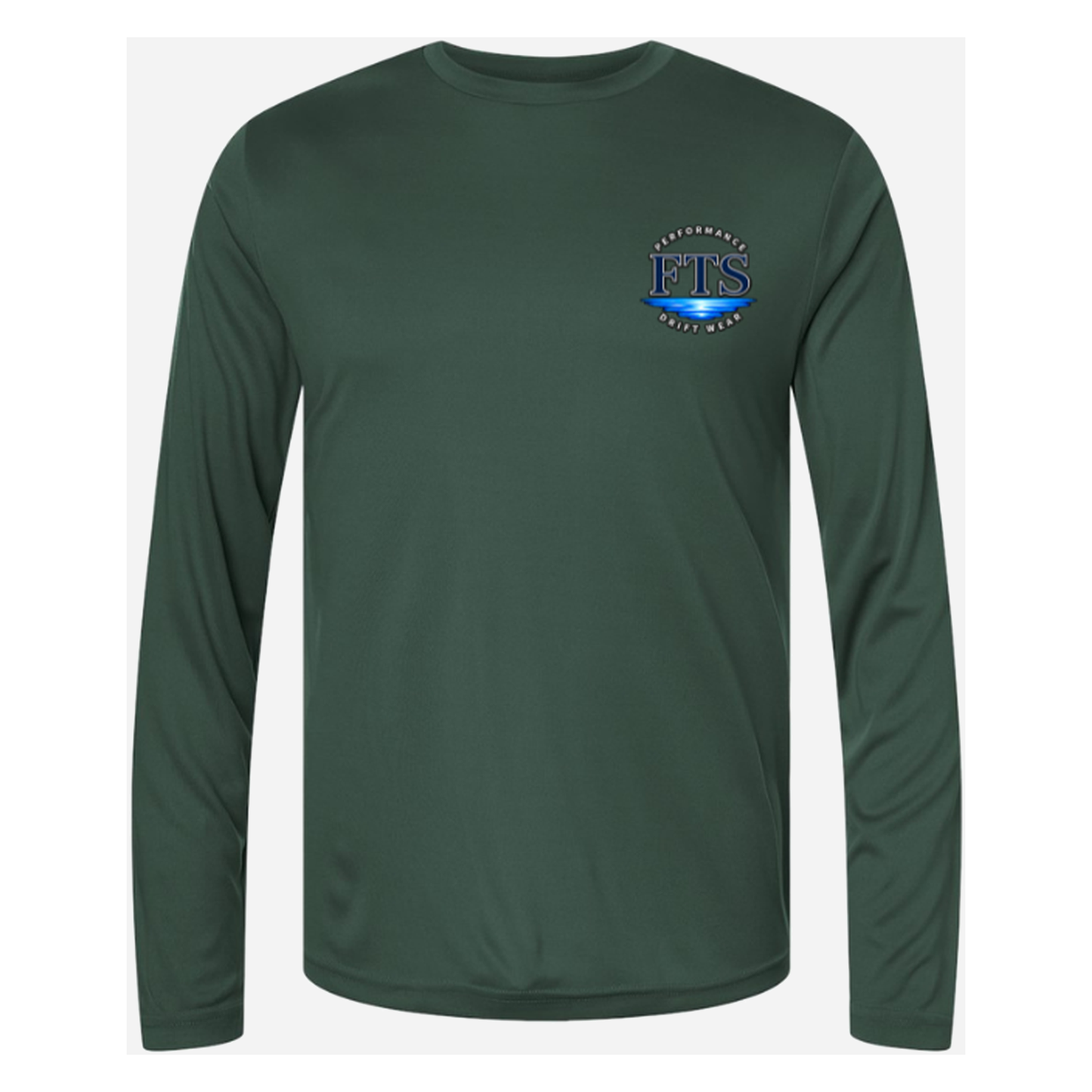 Reel Addict – Men's Long Sleeve - Forest - Front