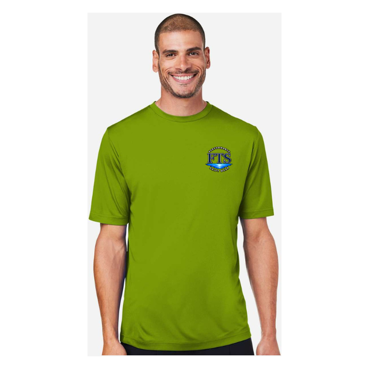 Reel Addict – Men's Short Sleeve - Acid Green - Front