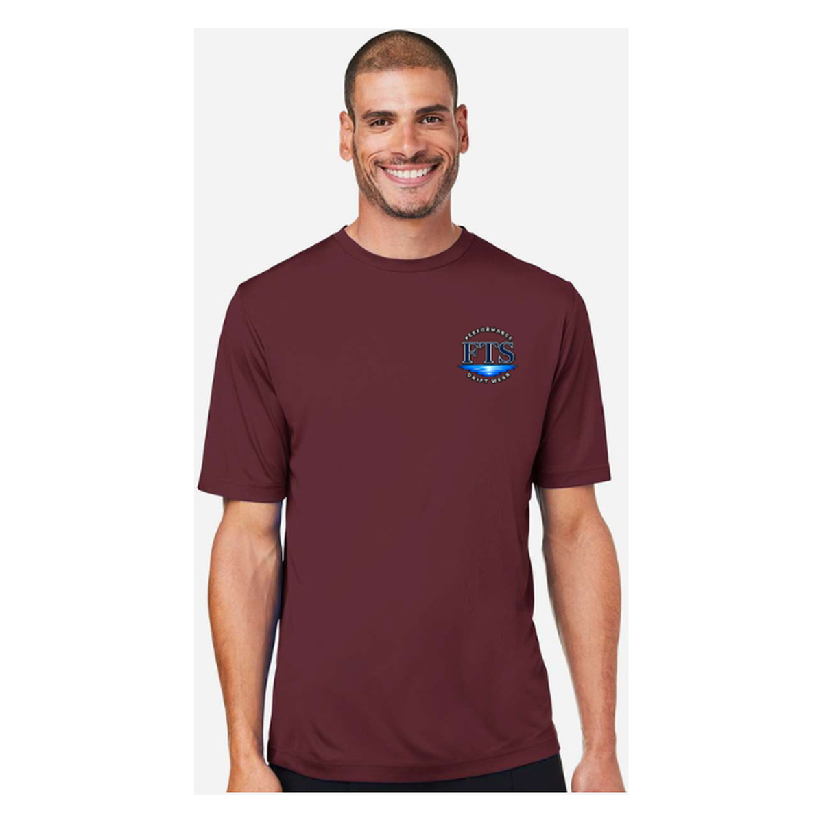 Florida Fisherman – Men's Short Sleeve - Burgundy - Front