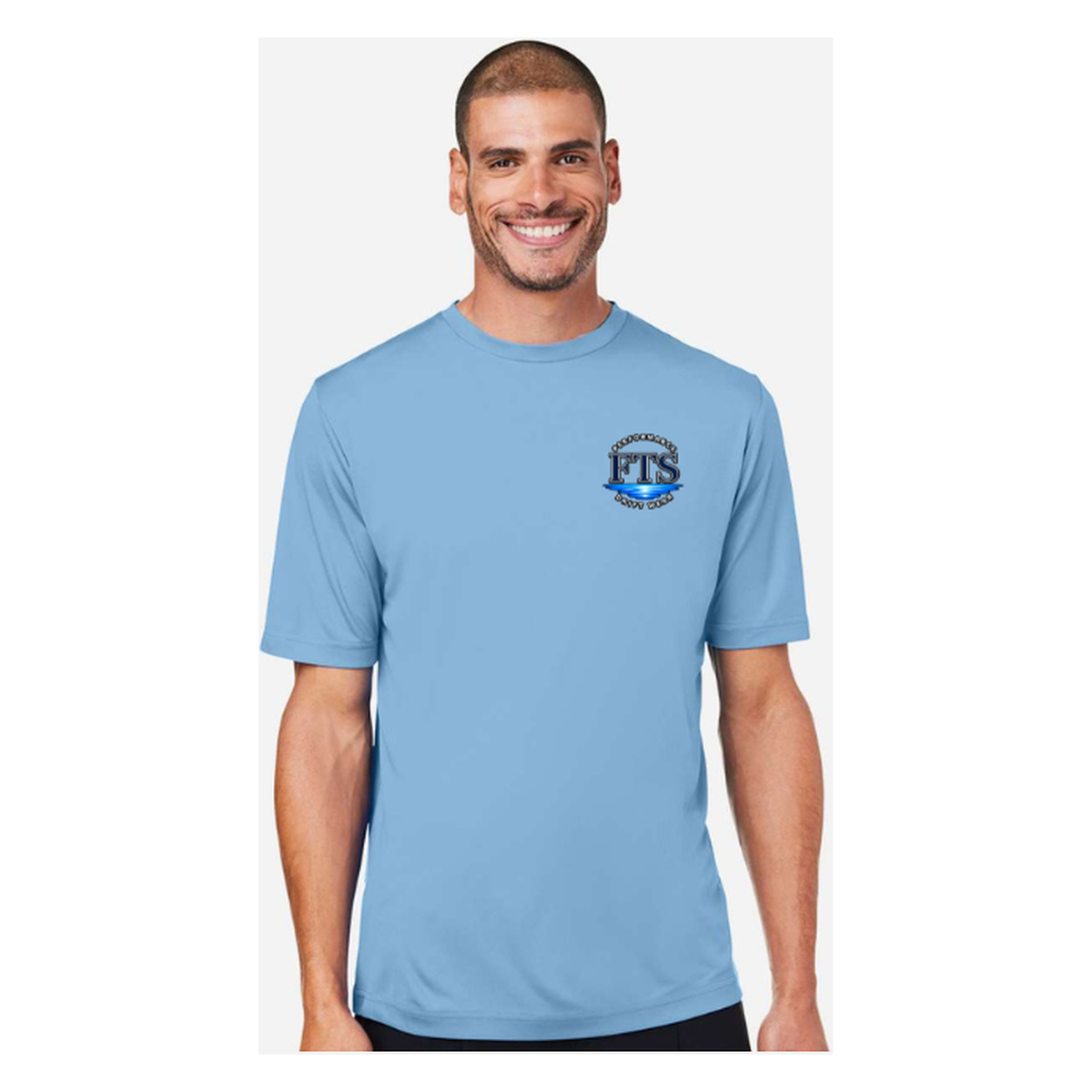 Florida Fisherman – Men's Short Sleeve - Columbia Blue - Front