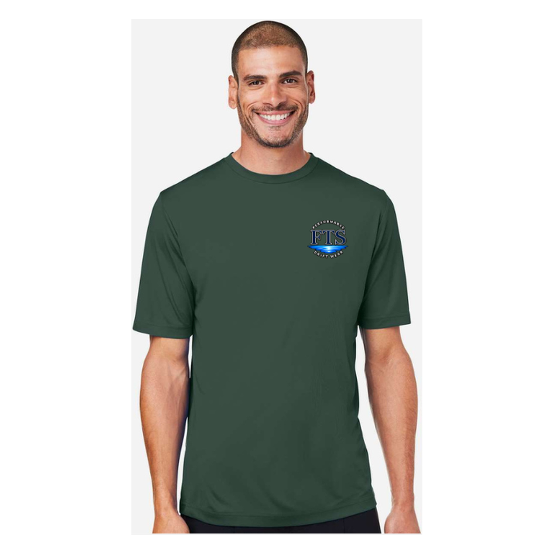 Reel Addict – Men's Short Sleeve - Forest - Front