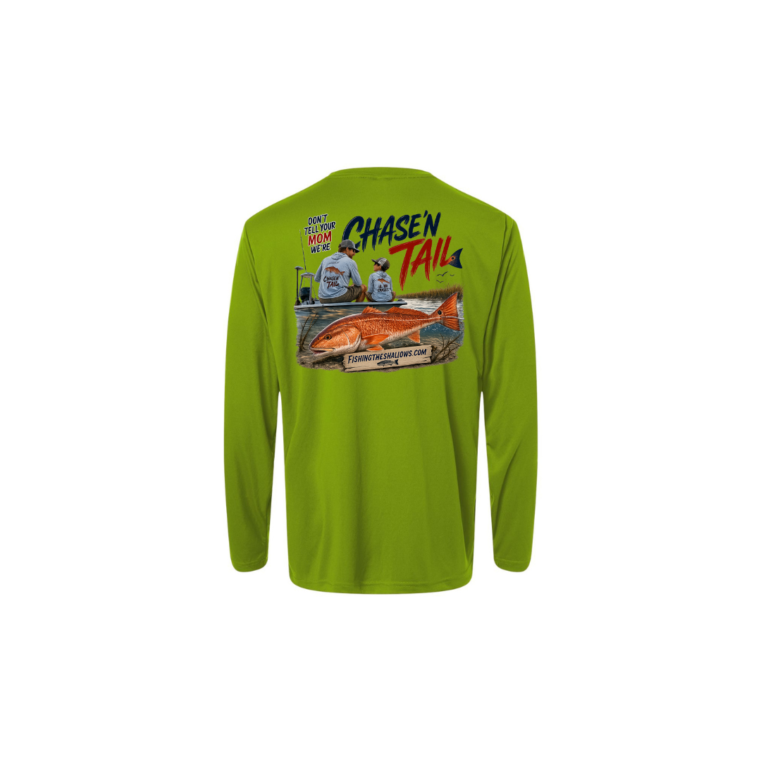 Dad and Son – Men's Long Sleeve in Acid Green - back view