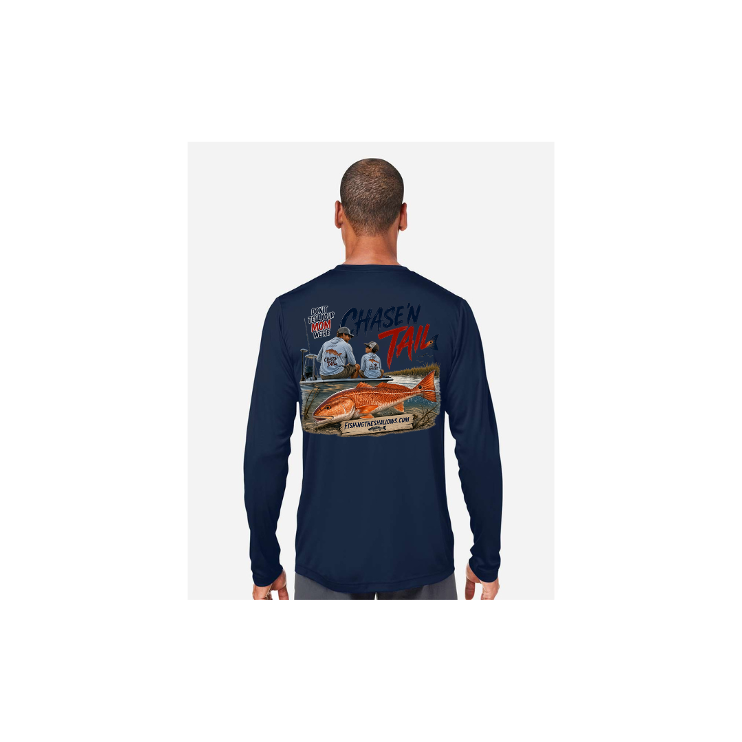 Dad and Son – Men's Long Sleeve in Classic Navy - back view
