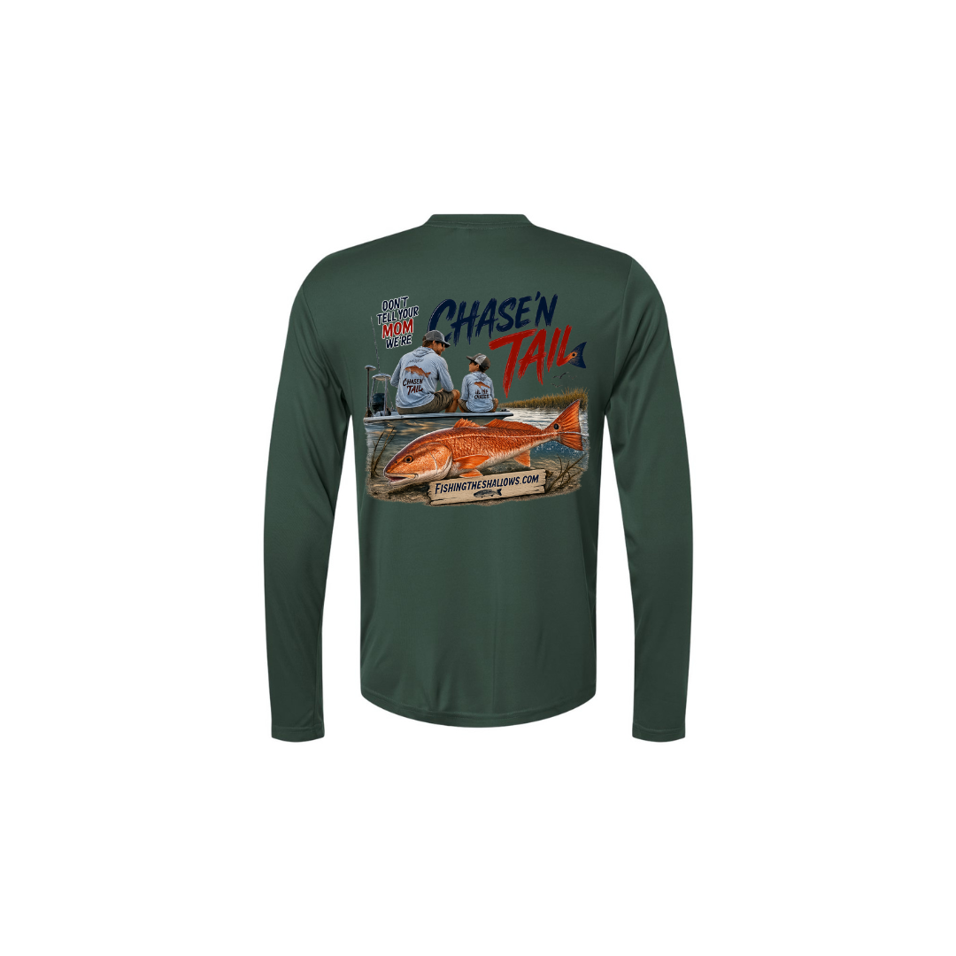 Dad and Son – Men's Long Sleeve in Forest - back view