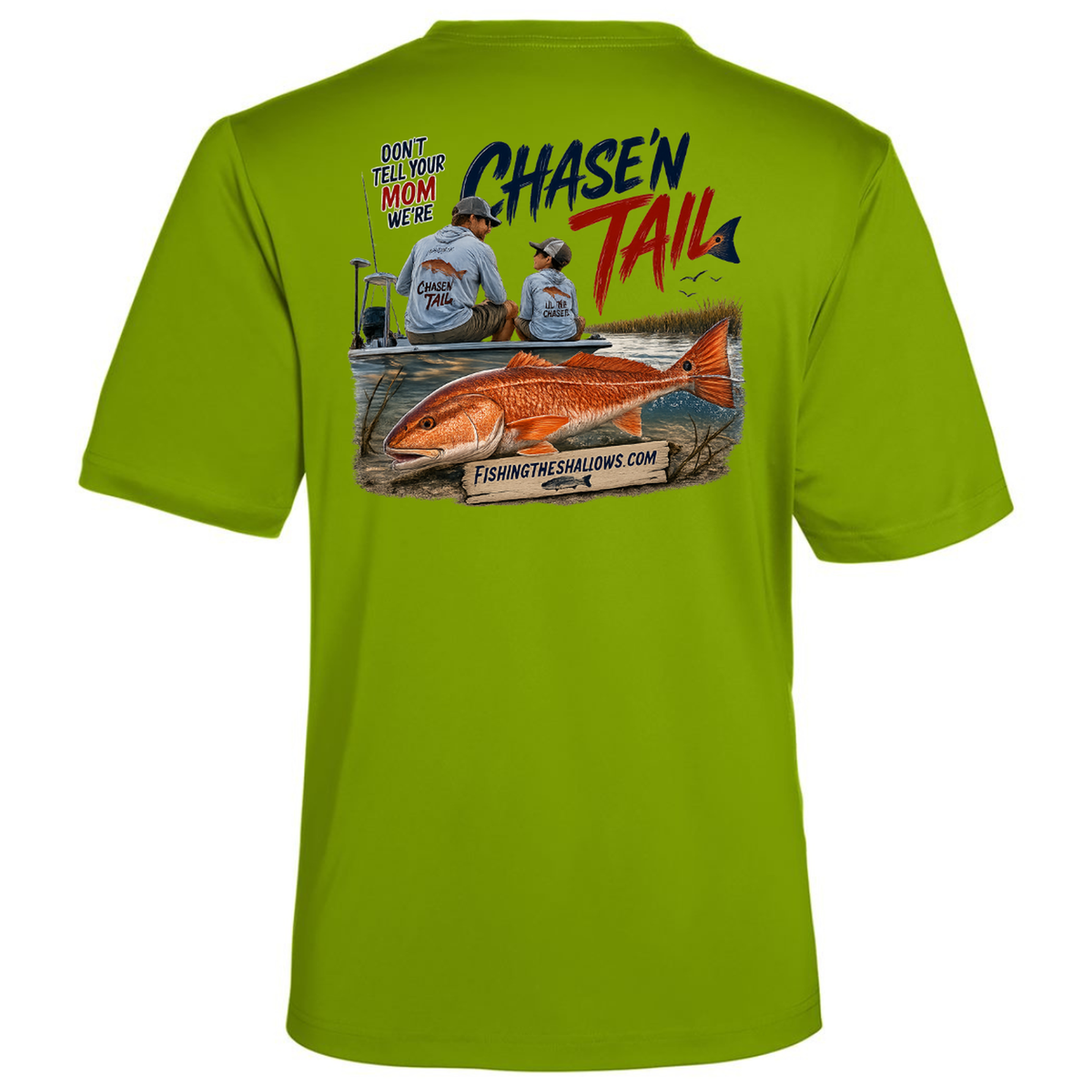 Dad and Son – Men's Short Sleeve in Acid Green - back view