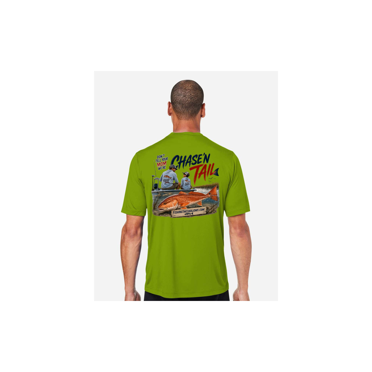 Dad and Son – Men's Short Sleeve in Acid Green - back view