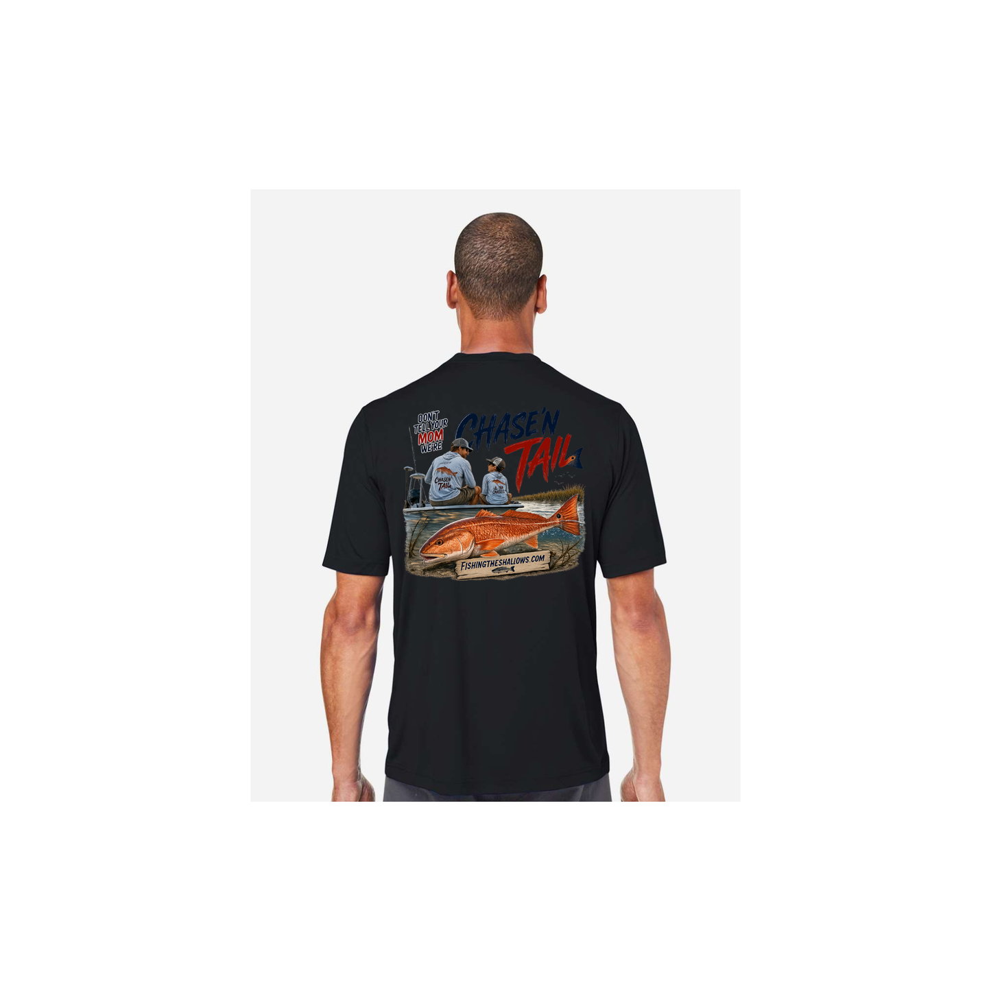 Dad and Son – Men's Short Sleeve in Black - back view