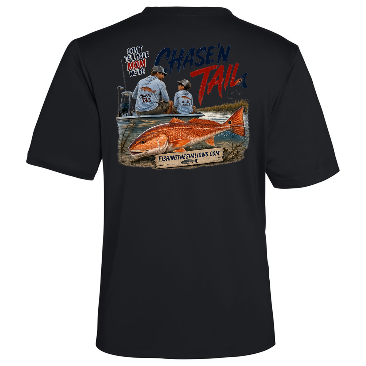 Dad and Son – Men's Short Sleeve in Black - back view