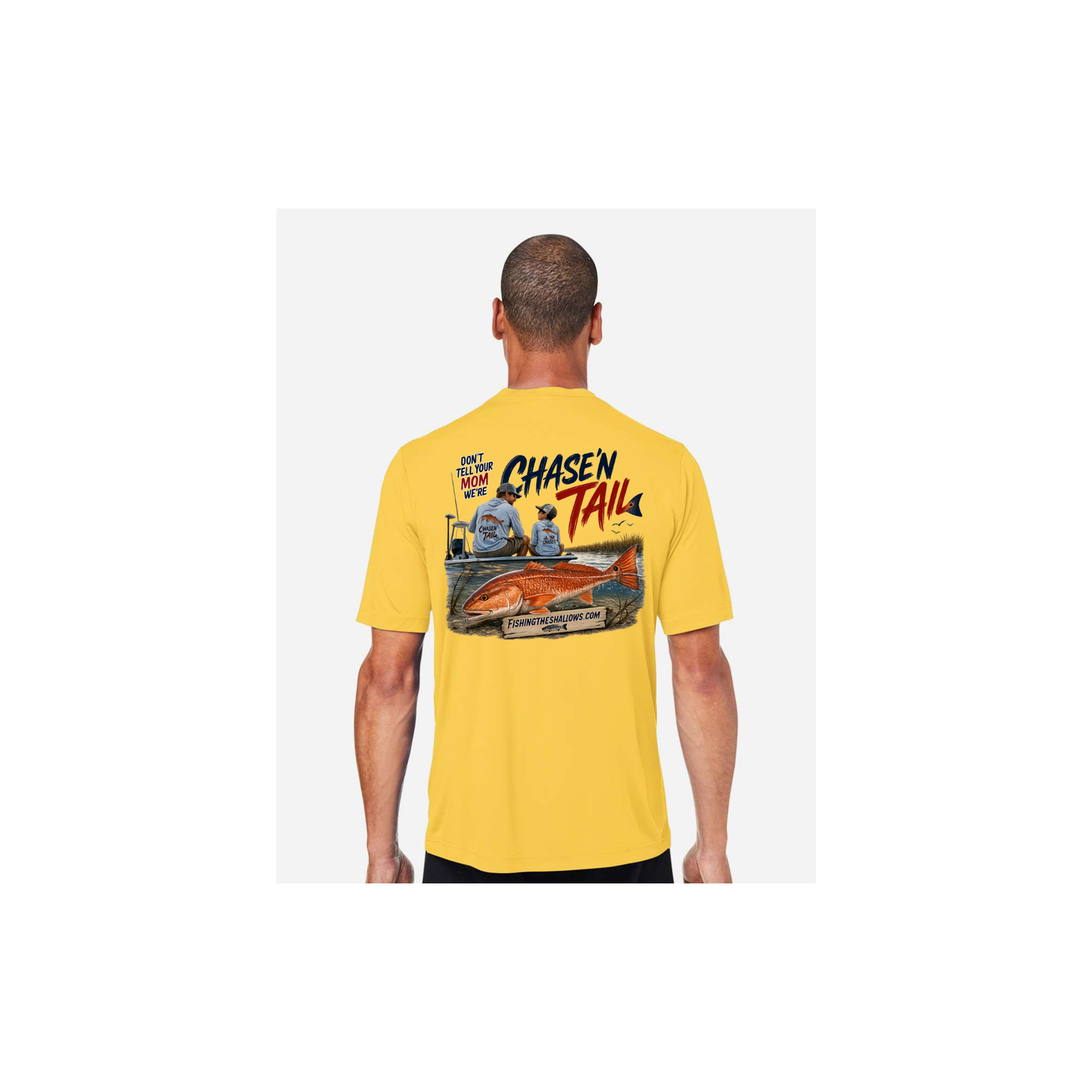 Dad and Son – Men's Short Sleeve in Campus Gold - back view