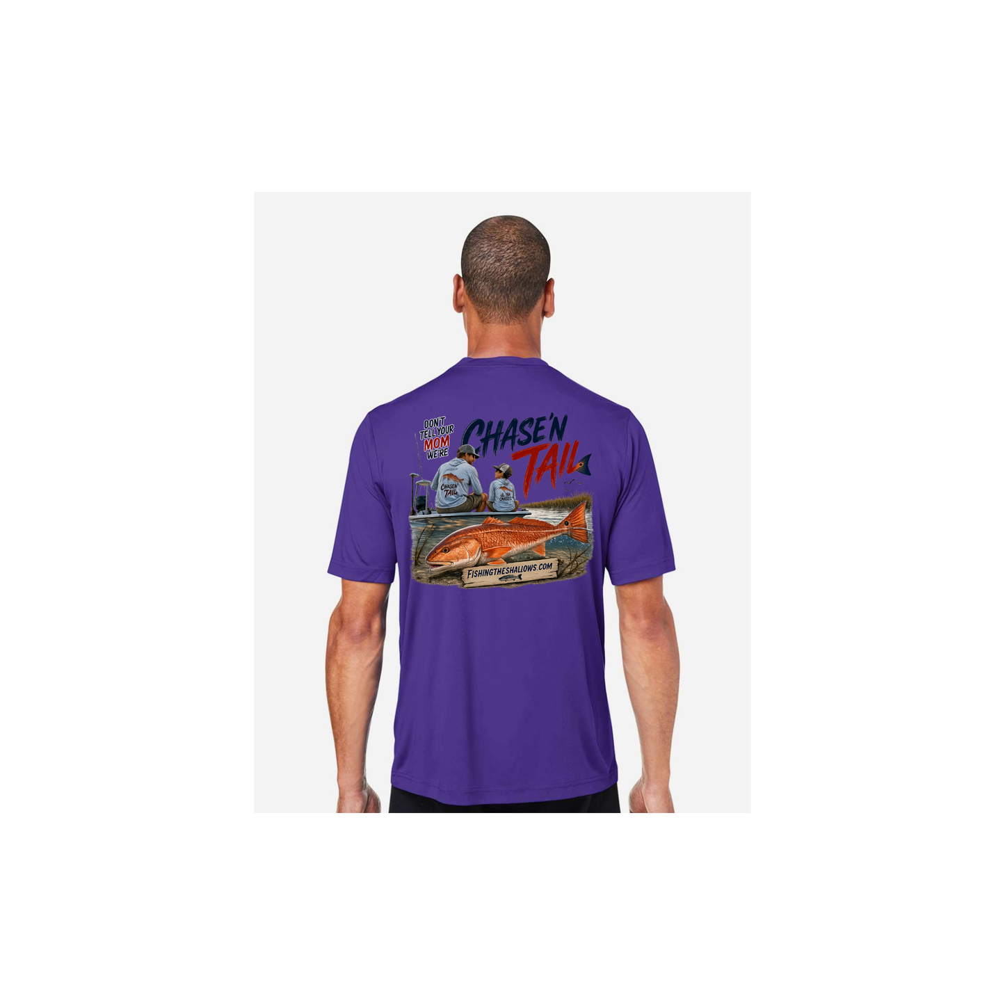 Dad and Son – Men's Short Sleeve in Campus Purple - back view
