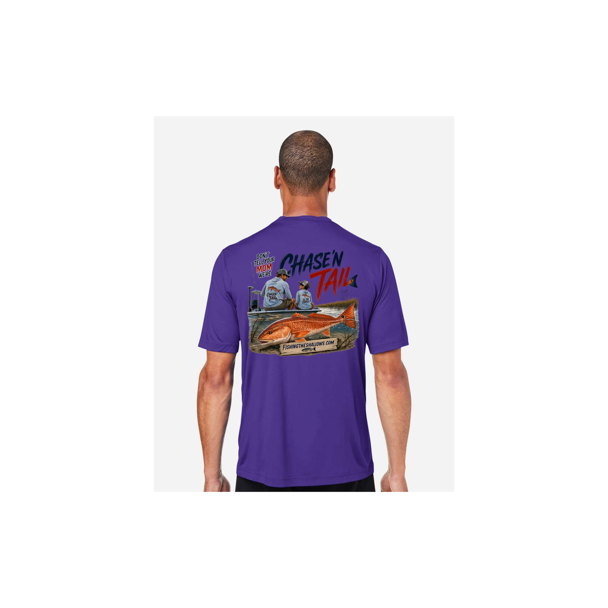 Dad and Son – Men's Short Sleeve in Campus Purple - back view