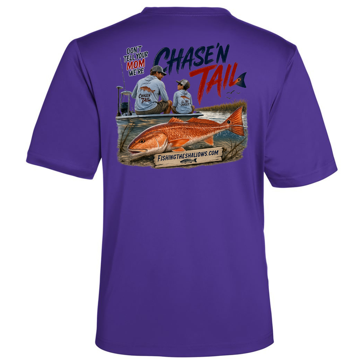 Dad and Son – Men's Short Sleeve in Campus Purple - back view