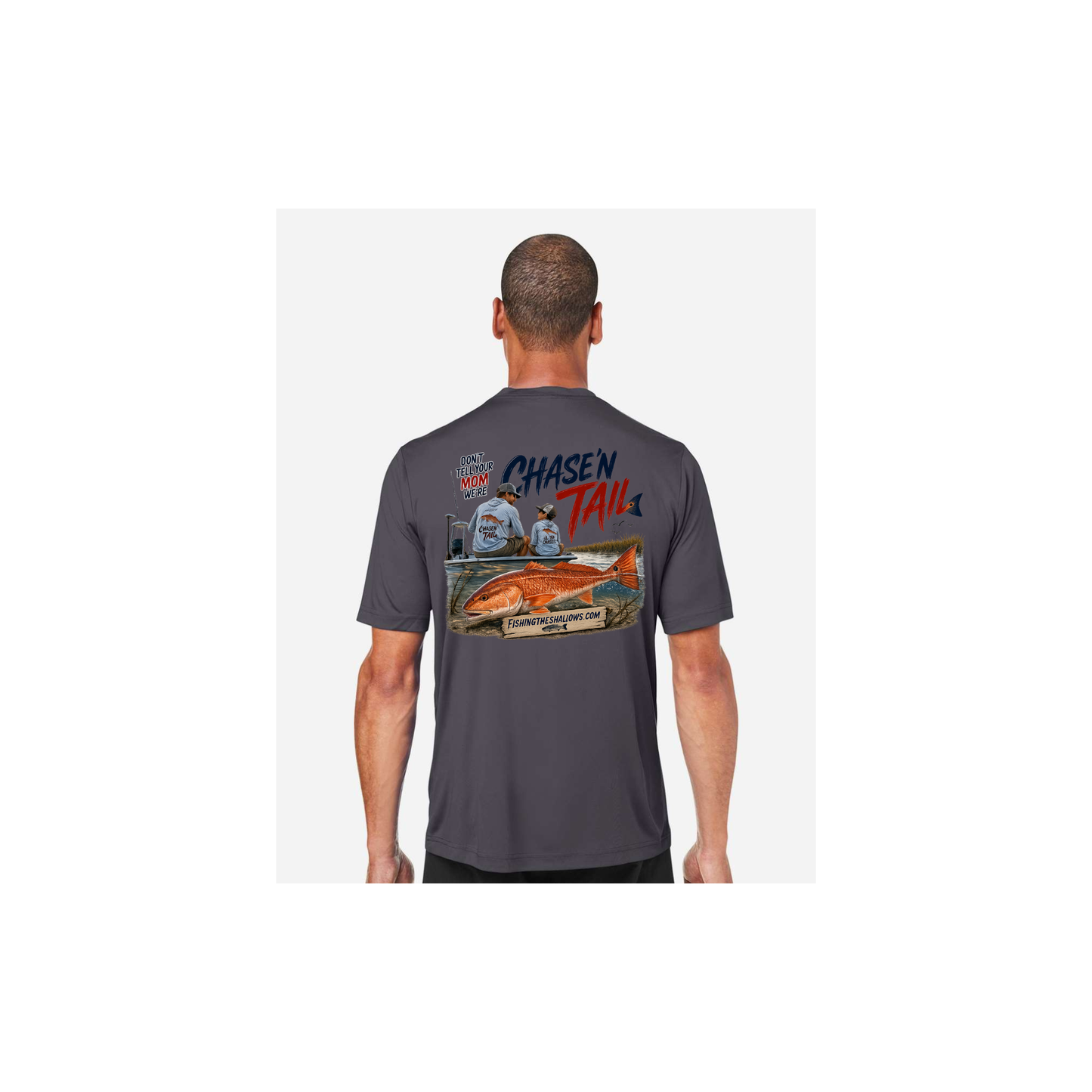 Dad and Son – Men's Short Sleeve in Carbon - back view
