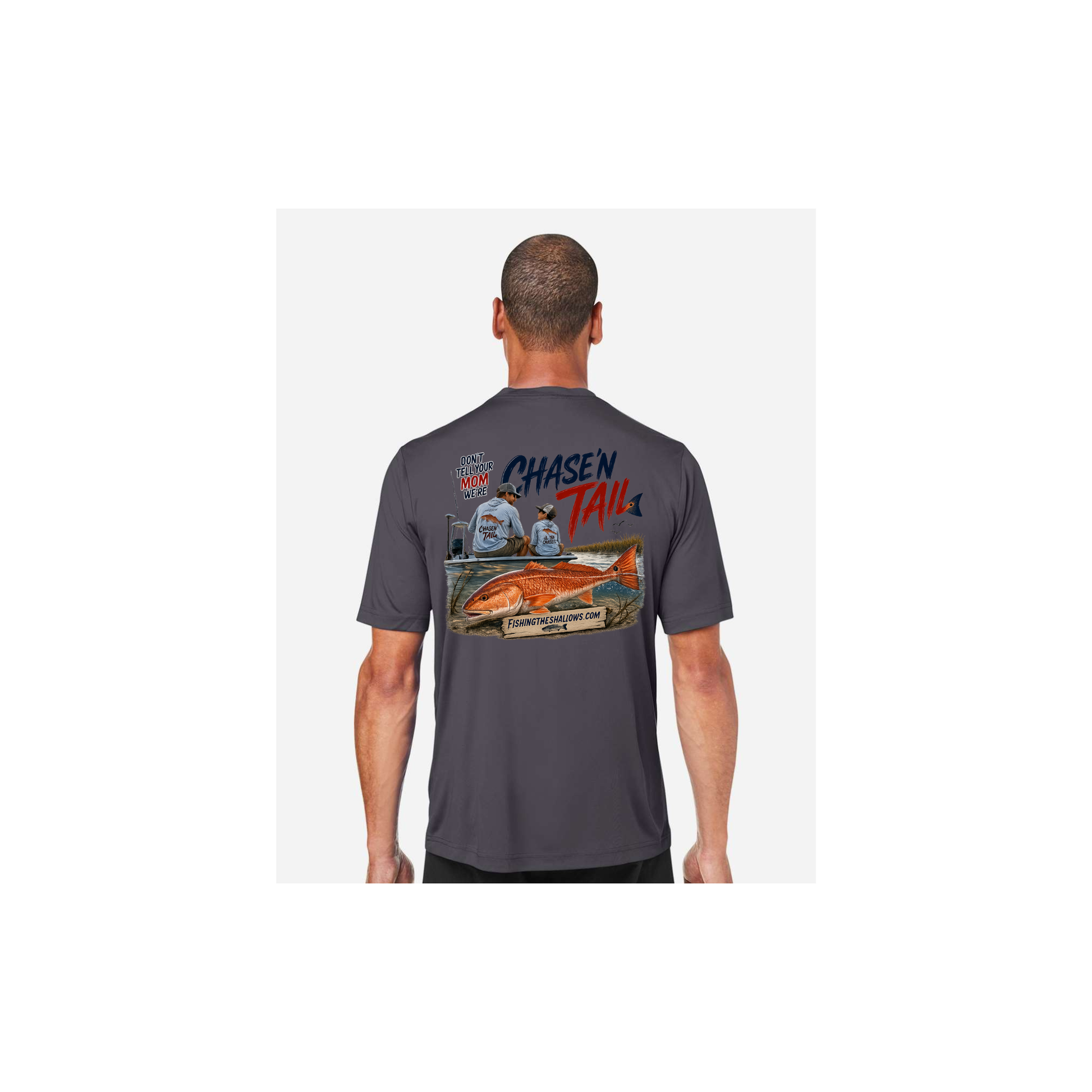 Dad and Son – Men's Short Sleeve in Carbon - back view