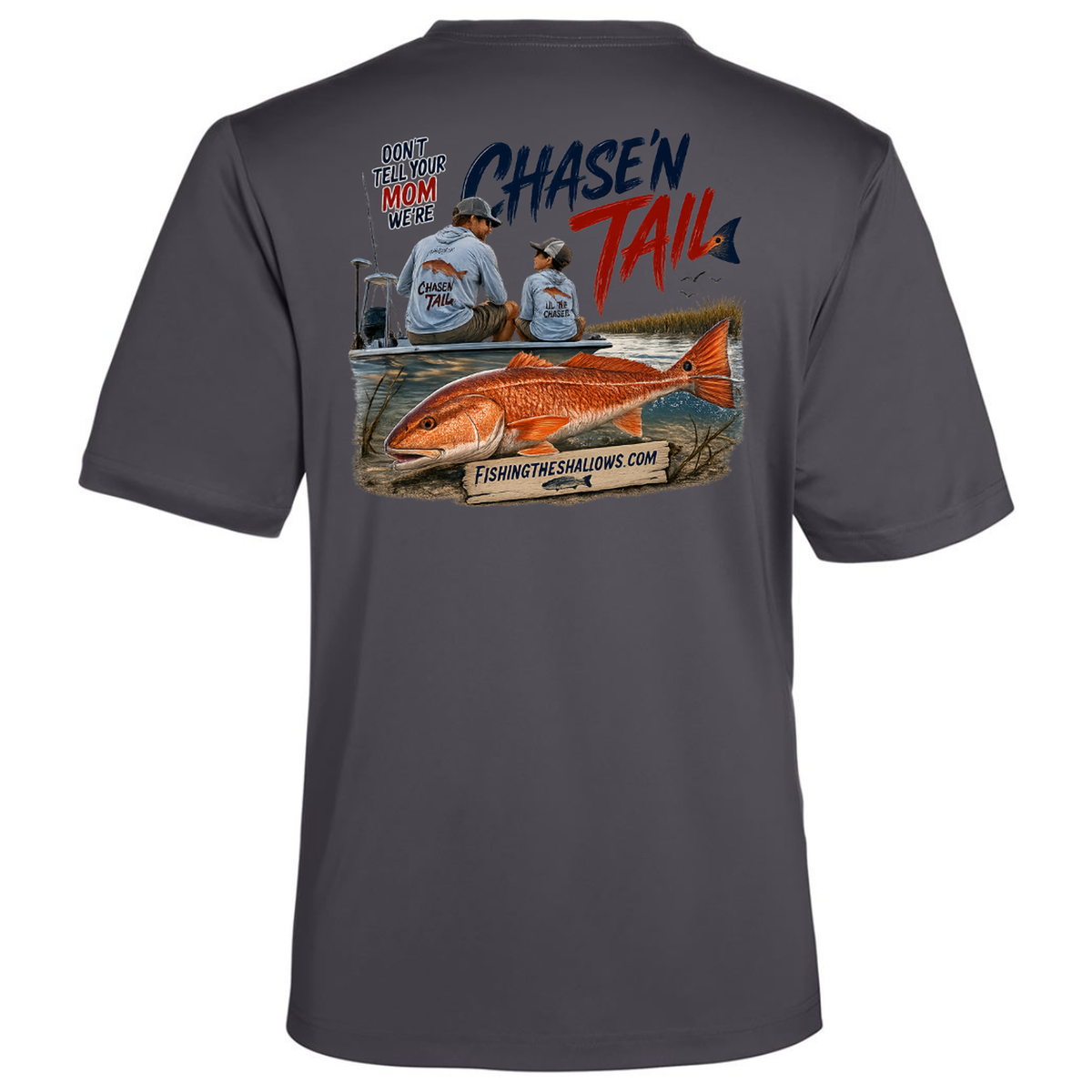 Dad and Son – Men's Short Sleeve in Carbon - back view