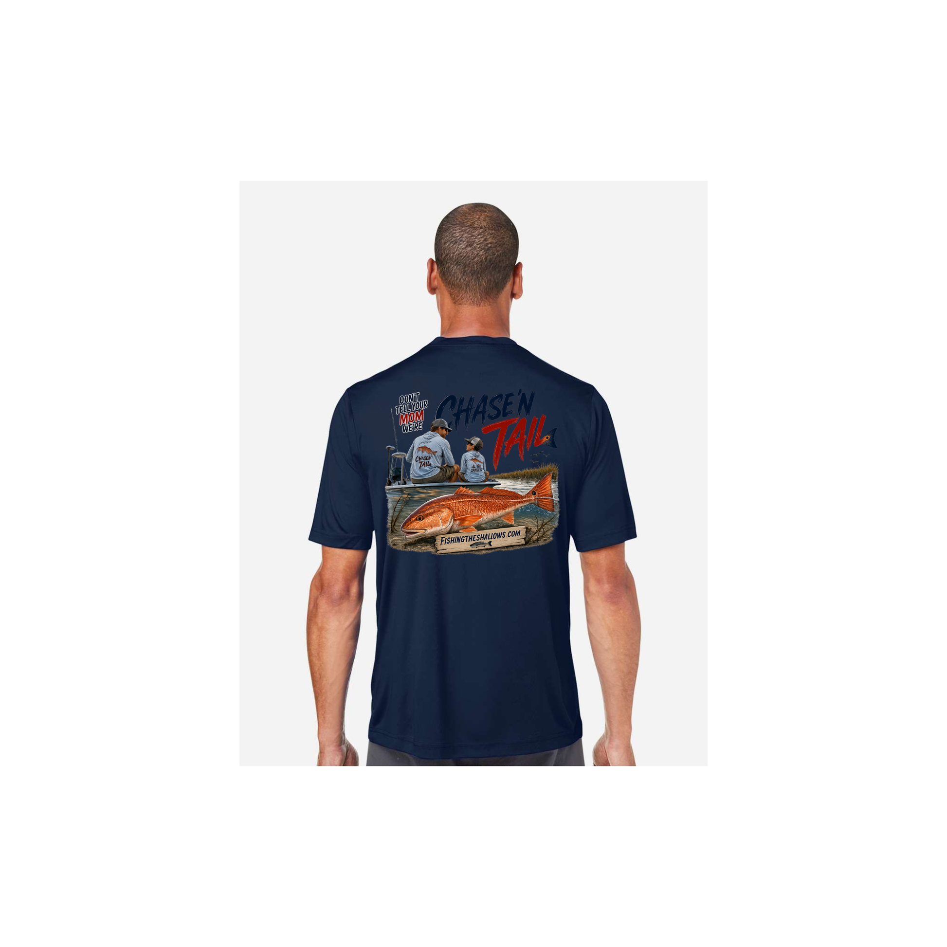 Dad and Son – Men's Short Sleeve in Classic Navy - back view