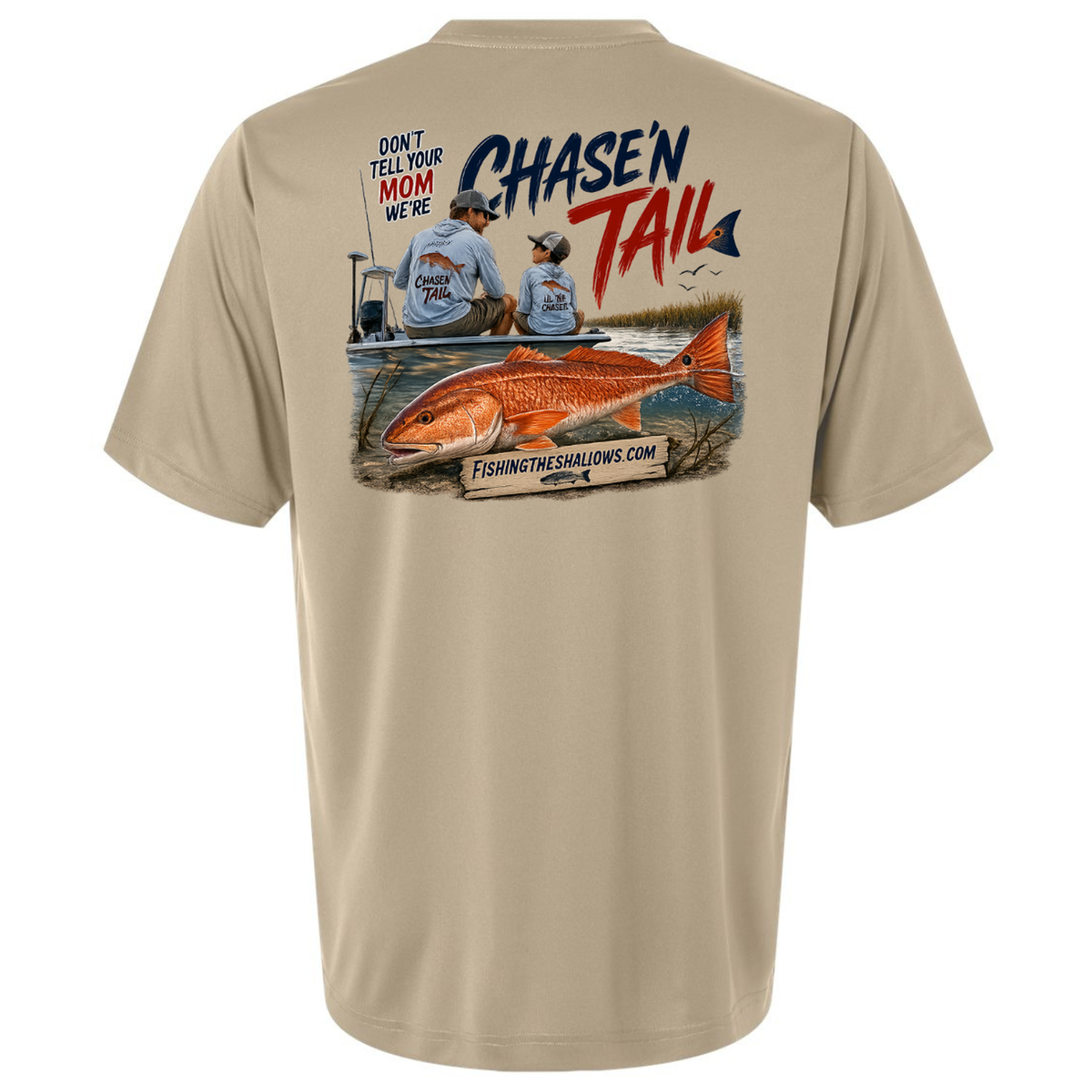 Dad and Son – Men's Short Sleeve in Desert Kahki - back view