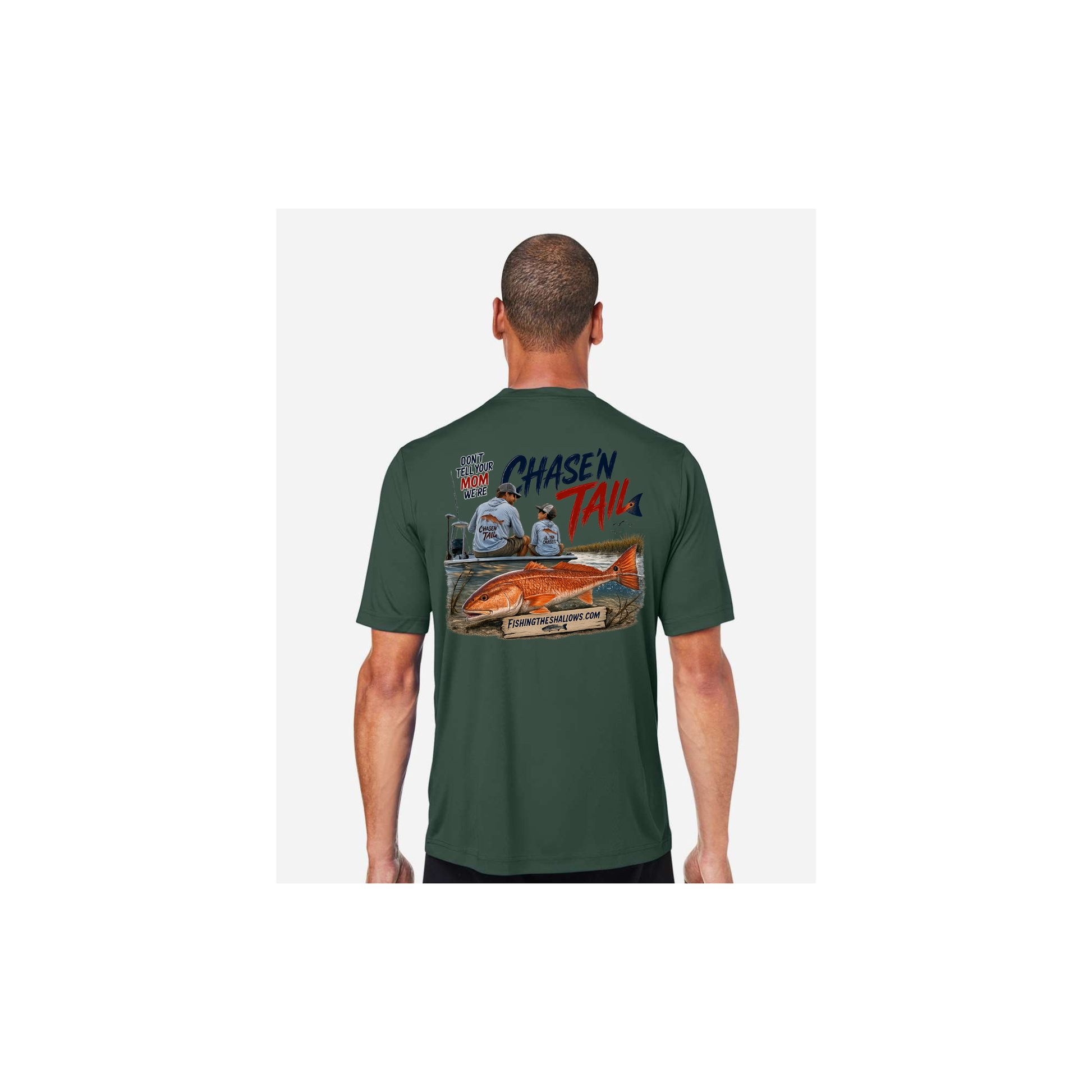 Dad and Son – Men's Short Sleeve in Forest - back view