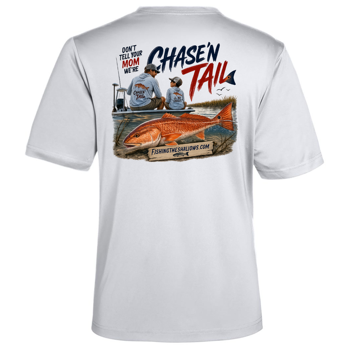 Dad and Son – Men's Short Sleeve in Platinum - back view