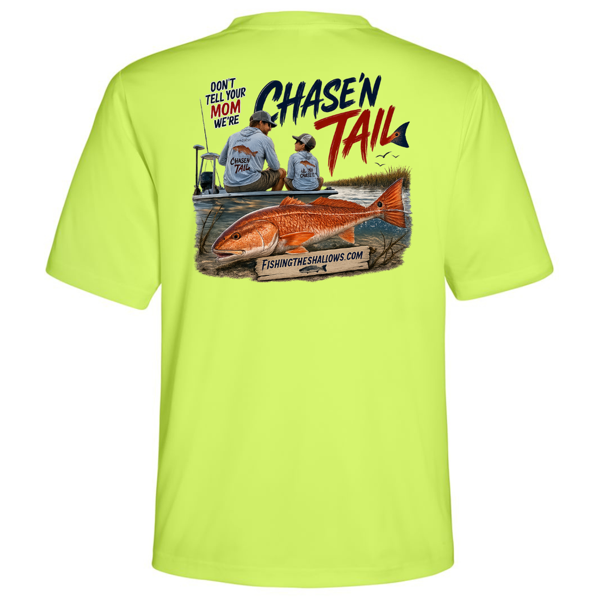 Dad and Son – Men's Short Sleeve in Safety Yellow - back view