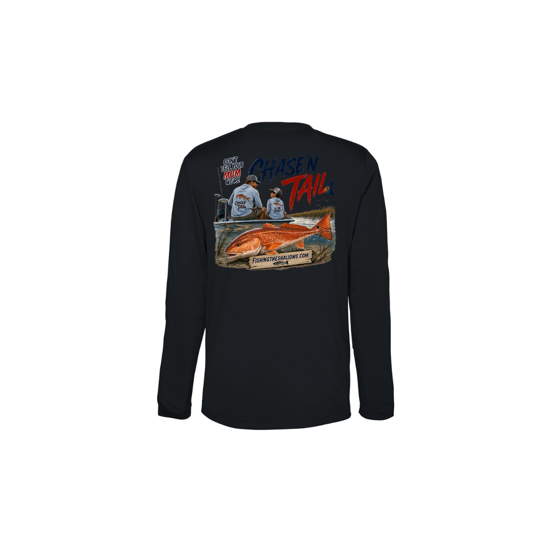 Dad and Son – Youth Long Sleeve in Black - back view